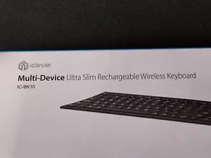 iClever IC-BK10 Multi Device Connection Rechargeable Wireless Keyboard BLACK - Picture 1 of 7
