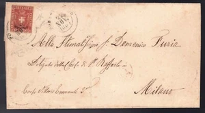 1860 Toscane : Gov. Prov. 40c. Carmin Écarlate ( No 21a) Cert. Raybaudi. - Picture 1 of 3