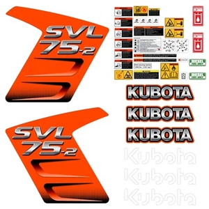Aufkleber Kit passt Kubota SVL75-2 Skid Steer Aftermarket Aufkleber - Made in USA - Bild 1 von 2
