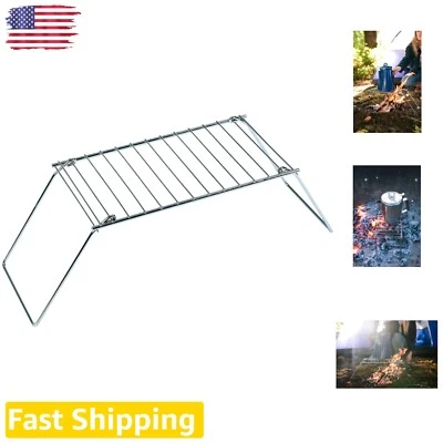 Parrilla de campamento cromada de calibre pesado - Construcción duradera, solución compacta para exteriores Foto 1 de 4