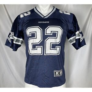 Emmitt Smith #22 Dallas Cowboys NFL Starter Blue Home Jersey Youth SMALL 8