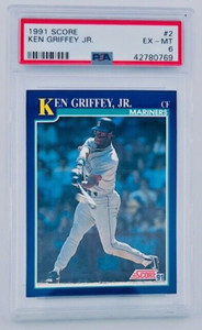 1991 Score #2 Ken Griffey Jr. PSA 6 EX-MINT