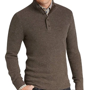 Joseph Abboud Men's Brown Multi-Button Placket With Zip Sweater Size XXL - Bild 1 von 3
