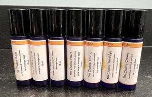 7 Chakras Essential Oil Set In A Massage Base 10ml Pocket Size Dreaming Earth - Picture 1 of 9