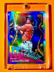Jackson Holliday RARE ROOKIE BOWMAN CHROME REFRACTOR IT CAME TO THE LEAGUE RC!