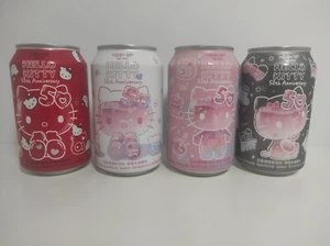 x4 Sanrio Hello Kitty 50th Anniversary Soda Sparkling Strawberry Water Flavor - Picture 1 of 6