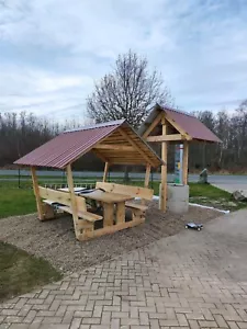 Holzhütte Gartenhaus Pavillon Sitzgruppe Holzbank Massi Gartenhütte Versand 280€ - Bild 1 von 8