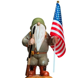 Military Garden Gnomes with Guns Outdoor 12.1", US Army Gnomes Garden Decoration - Picture 1 of 10