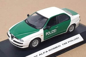 Minichamps 1/43 Scale 090525 - 1997 Alfa Romeo 156 Polizei - White/Green - Picture 1 of 5