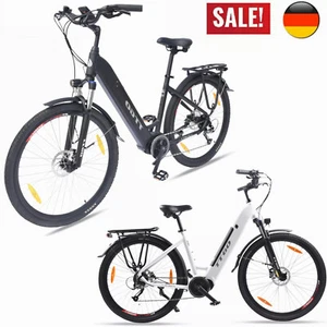 Trekking E-Bike 28 Zoll 500W 720Wh 9 Gänge Elektrofahrrad Mittelmotor Pedelec - Afbeelding 1 van 9