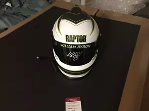 Casco Raptor Réplica Tamaño Completo Firmado Autografiado William Byron - Testigo de PA - Imagen 1 de 8