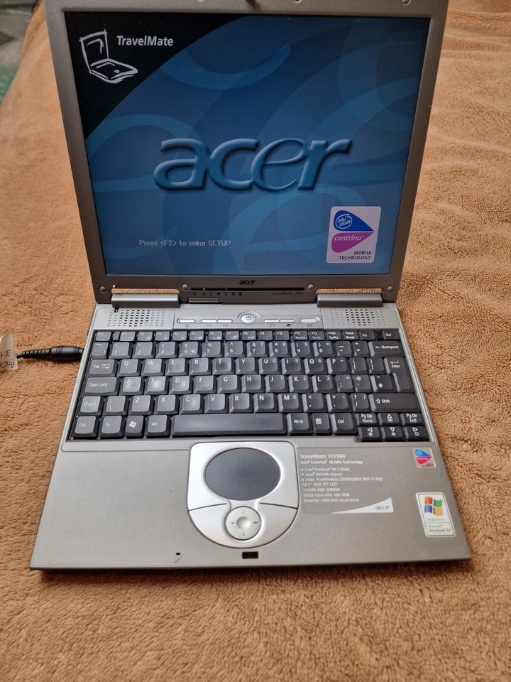 Acer Travelmate 372TMi 370 Series Intel Pentium M 1.5GHz 12.1" Untested Read... - Image 1 of 4