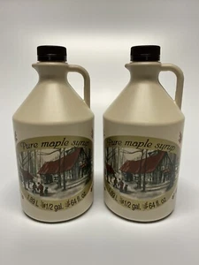 2 Half Gallons of 100% Organic & Pure Wisconsin Maple Syrup Grade A Medium Amber - Picture 1 of 3