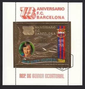 FÚTBOL, FÚTBOL = JUGADOR HOLANDÉS CRUYFF = BARCELONA = Lámina de Oro = Hoja de Recuerdo - Imagen 1 de 1