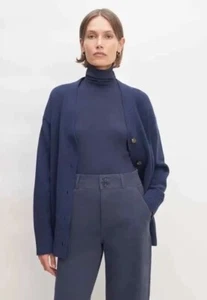 Neu mit Etikett Everlane Damen The Organic Baumwolle Cardigan Pullover langarm marineblau Größe S - Bild 1 von 9
