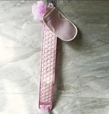 Back Scrubber Bath Shower Strap Loofah Spa Skin Sponge Body Exfoliating Mitt - Image 1 of 2