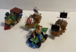 4 Disney Parks Pirates Of The Caribbean Mickey, Woody, Stitch,Pull Back Toy Ride - Picture 1 of 9