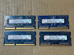 Used - Tested - 4x 2GB HYNIX PC3-10600S SODIMM - DDR3-1333MHz - HMT325SBFR8C - Picture 1 of 2
