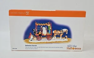 Department 56 Halloween Snow Village Hayride Ghost Horse Wagon - Imagen 1 de 10