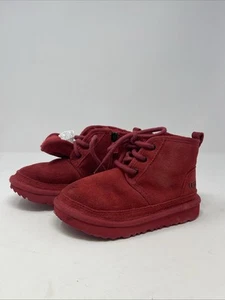 UGG Stiefel Kleinkind Größe 10 rot Neumel II Wildleder Wolle gefüttert 1017320T - Bild 1 von 9