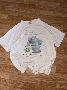 Vintage 2001 Disney Store Pixar Monsters Inc. Movie Promo T-Shirt Size L - Picture 1 of 5