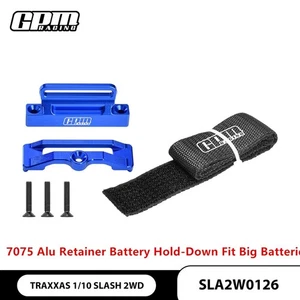 GPM 7075 Alu Halter Batteriehalter passend für große Batterien TRAXXAS 1/10 Slash 2WD - Bild 1 von 9