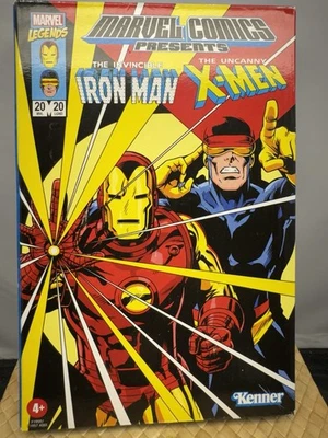 Figuras de acción de Iron Man & Cyclops de 3,75" exclusivas de pulso retro de Marvel Legends Foto 1 de 4