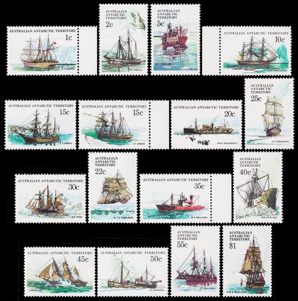 Australian Antarctic Territory Scott L37-L52 (1979-81) Mint NH VF, CV $10.25 M - Image 1 of 1