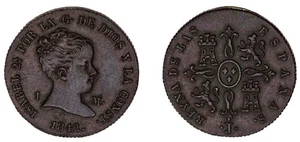 1 COPPER MARAVEDÍ / COBRE. ISABELLA II - ISABEL II. 1842. JUBIA. AU / SC- - Imagen 1 de 1