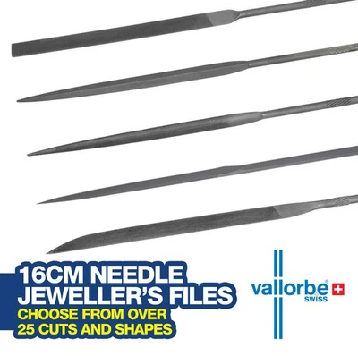 Needle Files 16cm Tools Swiss Made Choose from over 25 Shapes and Cuts Vallorbe - Image 1 of 4