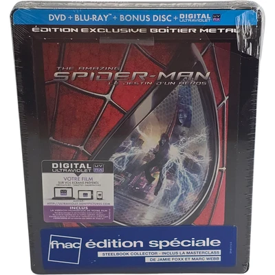 The Amazing Spider-Man 2 Blu-Ray + DVD SteelBook Limitato Débossé Fnac 2014 Lib - Immagine 1 di 4