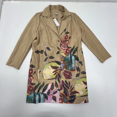 Chaqueta Topper Chico's Tostada Cosecha Artesanal Imitación Gamuza Para Mujer 2 12/14 Nueva con Etiquetas $179 Foto 1 de 4