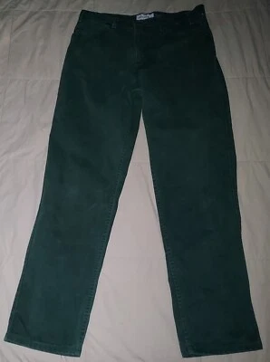DE COLECCIÓN LEVIS 540 VERDE DENIM CALCE RELAJADO 35x31 JEANS PIERNA RECTA MARRÓN LENGÜETA AÑOS 90 EE. UU. Foto 1 de 4