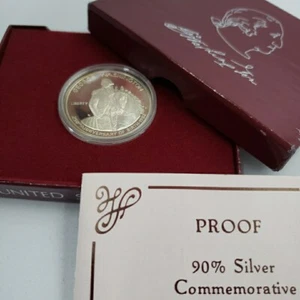 1982 S George Washington Proof Commemorative 90% Silver Half Dollar Box & COA - Picture 1 of 18
