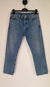 Goldsign High Rise Light Wash Cropped Button Fly Jeans - Size 27 - Picture 1 of 9