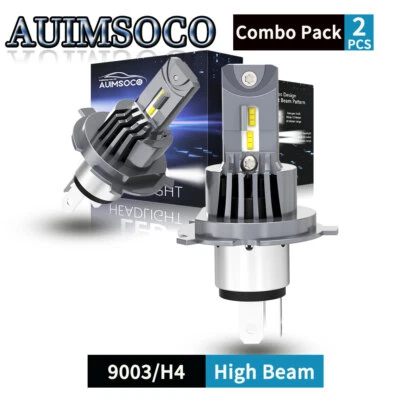 10000K High Low Beam 2x 9003 H4 LED Headlight Kit Bulbs Super Bright Cool White - Image 1 of 4