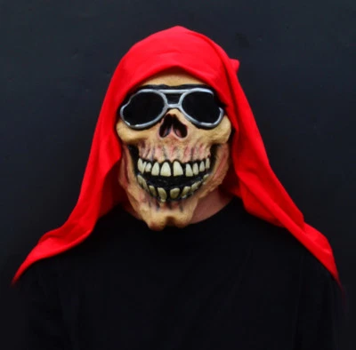 Máscara de esqueleto de Halloween Máscara de calavera DuRag fresca de látex Foto 1 de 4