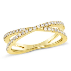 LeVian 14K Yellow Gold Diamond 0.25 cts Band Ring size 7 - Picture 1 of 8