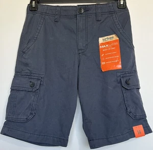 NWT Boys 14R Urban Pipeline Cotton Cargo Shorts 6 Pockets Adjustable Waist Navy - Picture 1 of 9