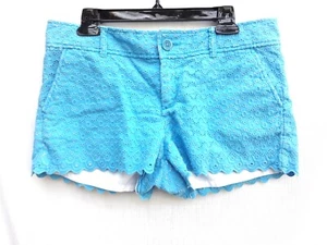Lilly Pulitzer Walsh Shorts Eyelet 10 Lined Blue Women's - Picture 1 of 8