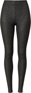 Damen FUSSLOSE glitzernde Tight schwarz mit - silber schwarz m. gold - Bild 1 von 4