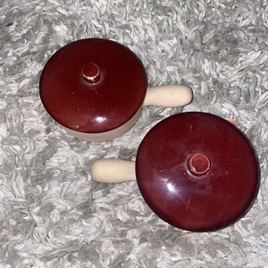 Pair Vintage Solana Ware Oven Ware Casserole Handled Bowls - Picture 1 of 10