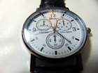 CHEAP WRIST WATCH,BRAND NEW,WHITE EASY TO READ FACE,BLACK STRAP,CHROME CASE.
