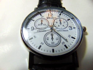 CHEAP WRIST WATCH,BRAND NEW,WHITE EASY TO READ FACE,BLACK STRAP,CHROME CASE. - Picture 1 of 9