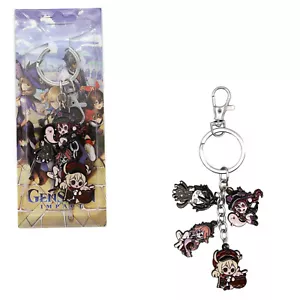 KLEE YAE-MIKO ZHONG-LI HU-TAO Genshin Impact 1 in. 4 Pcs. Key Chain Set - Picture 1 of 3