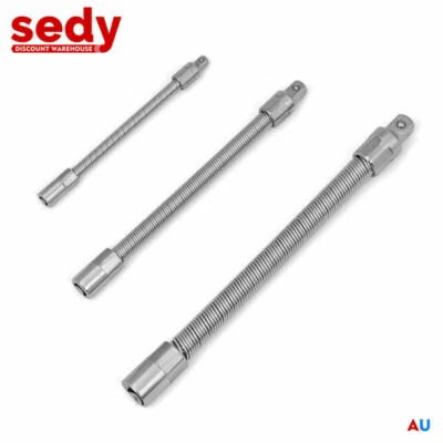 Flexible Socket Extension Bars Shaft Set 1/2" 1/4" 3/8" Adaptor Ratchet Wrench - image 1 of 4