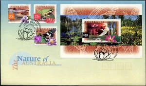 Australia Nature of Australia 1997 juego de 4 humedales inc $10 mini hoja FDC, en muy buen estado - Imagen 1 de 1