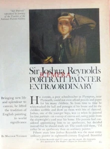 Sir Joshua Reynolds - Pintor de retratos: corte de revista original 1967 - Imagen 1 de 1