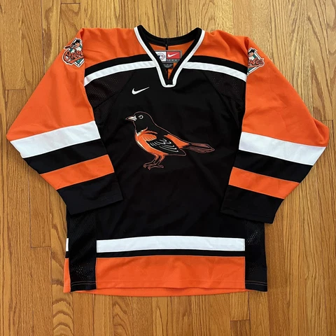 Vintage NIKE Baltimore Orioles Jersey/ Hockey Style Size Medium M 90s Cover