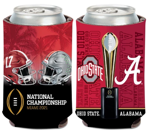 OHIO STATE BUCKEYES ALABAMA CRIMSON TIDE NATIONAL CHAMPIONSHIP CAN COOLER COOZIE Cover